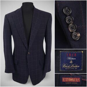 Brooks Brothers 1818 Madison Ethomas Wool Cashmere Blend Sports Coat Blazer 39R